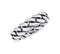 Solido unisex intrecciato celtico eternità banda nodo cavo cubano link catena anelli di nozze per le donne ragazze uomini ragazzi .925 Sterling Silver 5MM