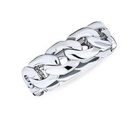 Solido unisex intrecciato celtico Eternity Band nodo cavo cubano Curb Link catena anelli di nozze per le donne ragazze uomini ragazzi .925 Sterling Silver 6MM