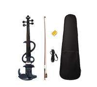 Solidwood - Set Di Violini Elettrici 4/4 In Ebano, Accessori Con Ponte Ad Arco, Custodia Rigida Per Violino, Cavo Audio (Color : 01)