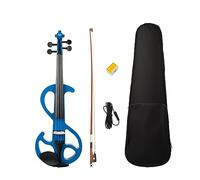 Solidwood - Set Di Violini Elettrici 4/4 In Ebano, Accessori Con Ponte Ad Arco, Custodia Rigida Per Violino, Cavo Audio (Color : 04)