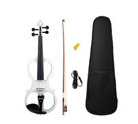 Solidwood - Set Di Violini Elettrici 4/4 In Ebano, Accessori Con Ponte Ad Arco, Custodia Rigida Per Violino, Cavo Audio (Color : 06)