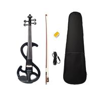 Solidwood - Set Di Violini Elettrici 4/4 In Ebano, Accessori Con Ponte Ad Arco, Custodia Rigida Per Violino, Cavo Audio (Color : 02)