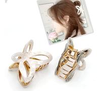 Solilayx Fermaglio per capelli a forma di farfalla, in acetato, elegante, antiscivolo, per donne e ragazze, perfetto per code di cavallo, panini e stili a metà (confezione da 2) (piccola farfalla)