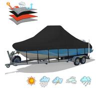 Solim Copertura per console centrale per barca, 43-48 cm, impermeabile, in poliuretano 900D, resistente, per console centrale, barca, tela di poliestere Oxford resistente ai raggi UV, con 18 cinghie