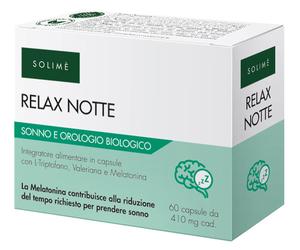 Solimè Integratore Relax Notte con melatonina e valeriana, 60 capsule