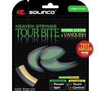 Solinco Tour Bite 6, 8m Silber + Vanquish 3m Set Di Corde 13, 1m - Argento, Colori Naturali
