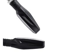 Solinder 4x Indicatore Motociclistico Leggero di Alta qualità in Plastica Nera 12 Indicatori di Segnale di Riga di Direzione LED Blinker, per la Bici Strada, Bici Sportiva, Fuoristrada