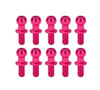 Solinder estremità Dell'ammortizzatore con Asta di Collegamento a Vite con Testa a Sfera in Metallo per Parti di Aggiornamento per Auto RC TT01 TT02 (Rosa)