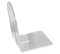 Solinder Fermalibri in Acrilico Addensato, Stabile, a Forma di L, per Portalibri da Scrivania, Eccellente tenacità, Applicabile per L'ufficio della Biblioteca Domestica (Ondulazione trasparente)