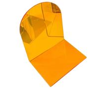 Solinder Fermalibri in Acrilico Trasparente Fermalibri Decorativi a Forma di L Antiscivolo Pesanti per L'organizzazione della Scrivania 2 unità (Arancia)
