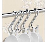 Solinder Gancio a S Pesante, Acciaio Inossidabile, Dimensione 7 Cm | Supporto affidabile, ottimo per riporre la cucina, comodo per uso esterno, resistente alla ruggine