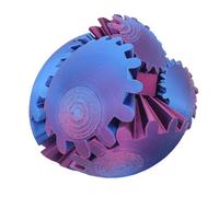 Solinder Giocattolo con Ingranaggi Stampati in 3D per Alleviare L'ansia, Elegante e Portatile per Ridurre lo Stress, Divertente Tutte le età 3,1 X 3,1 X , Pollici (Rosso Blu)