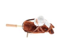 Solinder Giocattolo in Peluche con Bastone a Forma di Cavallo Simpatico e Robusto Sviluppo Dell'equilibrio per Bambini Piccoli, Morbido Giocattolo con Bastone a Testa di Cavallo Effetto Sonoro per