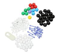 Solinder Kit di Modelli Molecolari Colorati di Chimica Organica per Laboratorio Didattico Chimica, Materiale PP per Modelli Struttura C, H, O, N, 18 Atomi Neri, 4 Atomi Rossi, Aula Scienze