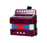 Solinder Mini fisarmonica a 7 pulsanti e 2 bassi, materiale ABS, strumento musicale per principianti, di Natale, fisarmonica a bottoni, coordinazione occhio-mano, spettacolo palcoscenico