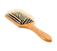 Solinder Pettine per Capelli in Legno, Spazzola per Capelli Resistente la Cura e il Massaggio del Cuoio Capelluto, Nero con Bianco, 9,9 * 3,2 Pollici, Lavaggio a Mano in Acqua (Nera)