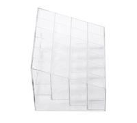 Solinder Porta Rossetto in Plastica da 24 Griglie, Espositore Trasparente, Scatola Portaoggetti per Trucco per Smalto, comò Domestico, Uso Commerciale