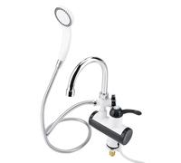 Solinder Rubinetto per Acqua Calda Fredda, Display della Temperatura, Riscaldamento a Colpo D'occhio, Rubinetto a Collo D'oca con Rotazione 360°, con il Soffione della Doccia, è Comodo (Spina europea)