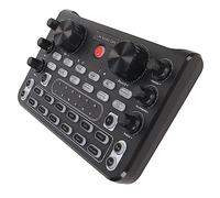 Solinder Scheda per Voce, Piccola Scheda Mixer Live Portatile con per Canto DJ Karaoke, Plug and Play, Supporta la Riduzione del Rumore, la Schermatura e L'ambiente per Effetti