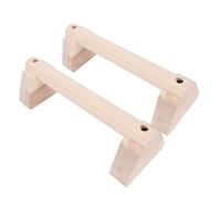 Solinder Set di Barre per Push Up in Legno con Cuscinetti Antiscivolo per la Pratica Stabile delle Verticali e dei Dip - Perfette il Fitness a Casa, Legno di Gomma, 2 unità (25 cm)