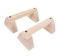 Solinder Set di Barre per Push Up in Legno con Cuscinetti Antiscivolo per la Pratica Stabile delle Verticali e dei Dip - Perfette il Fitness a Casa, Legno di Gomma, 2 unità (20 cm)