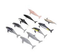 Solinder Set di Giocattoli Modello di Delfino Realistico da 10 Pezzi, Durevole per L'educazione Al Gioco dei Bambini e la Decorazione Artistica in Materiale Plastico
