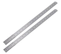 Solinder Strumento di Misurazione Righello in Acciaio da 2 Pezzi con Scala in Pollici e Centimetri Blocco Scorrevole Durevole da 50 Cm per Muratori a Secco, Studenti