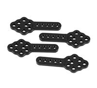 Solinder Supporto Ammortizzatore Anteriore Regolabile, Ammortizzatori per Auto RC Cingolata 1/10, con Set di 4 Piastre di Montaggio, Metallo e Resistente, Colore Titanio, pe (Nera)