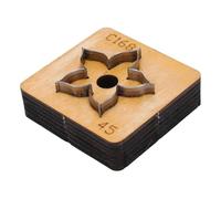 Solinder Taglio Cuoio Fustella, Base in Legno Design (45mm) | Utilizzo semplice, Acciaio al carbonio resistente, Ideale per portachiavi, Ispira la creatività, Meccanismo di taglio pulito