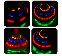 Solinder Trottola a LED con Musica per Bambini, Materiale Sicuro Che Spinge Verso il Basso il Giocattolo Che Gira a Mano per un Divertimento Senza Fine, Adatto Feste, Plastica 4,33 Pollici (Colorato)