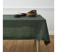 Solino Home Tovaglia di lino, 152 x 228 cm, 100% puro lino, verde foresta, per tavoli rettangolari, tovaglia Athena, lavabile in lavatrice