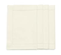 Solino Home Tovagliette all'americana in cotone e lino, 35,5 x 48 cm, con orlo a giorno per autunno, Ringraziamento, Natale, lavabili in lavatrice, set di 4 tovagliette realizzate a mano in tessuto