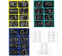 Solinorex 24 Pezzi Puzzle da Anelli In Metallo - Rompicapo Adulti Bambini丨IQ Puzzle, Giochi di Abilità per Adulti, Pensiero Rapido Giochi per Tutte le Età, Regali di Compleanno, Regali di Natale