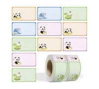 Solinorex 500 Pezzi Etichette Adesive Bambini Scuola - Etichette Scuola Elementare Asilo Scrivibili, Autoadesivo Etichette Adesive Colorate per Libri Quaderni Scatola di Conservazione