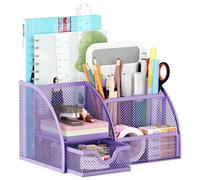Solinxe Organizzatore da scrivania, portapenne, da scrivania, da appendere al file, organizer (viola)
