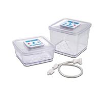 Solis 922.79 Set Recipienti Rettangolari per Sottovuoto, Plastica, Trasparente, 20.4x19x18.7 cm, 2 unità