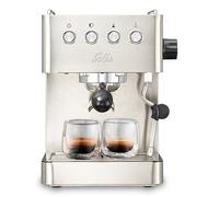 Solis Barista Gran Gusto Macchina per caffè espresso con serbatoio dell'acqua rimovibile, macchina semiautomatica con filtro professionale da 58 mm, funzione acqua calda e vapore, acciaio inossidabile