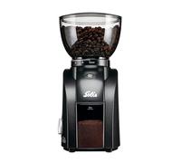 Solis Scala Zero Static Macinacaffè con macina conica, macinacaffè elettrico con 24 gradi di macinatura regolabile, macinacaffè con contenitore per fagioli da 300 g, tecnologia ZERO STATIC, nero