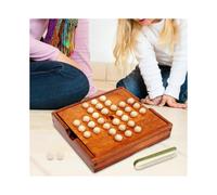 Solitaire Board Game Table Top Game Chess Educational Family Game with Clamp Independence Chess Office Decor Solo Board Game