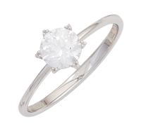 Solitario Anello Donna Con Zirconi Bianchi 333 Oro Bianco Accessori per le Dita