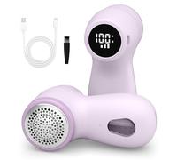 SOLITUZURODE Levapelucchi Elettrico, Ricaricabile USB Togli Pelucchi Elettrico, 3 Velocità Levapelucchi Elettrico per Abiti Pelucchi Display LED, Rasoio Elimina per Pulizia, Vestiti, Mobili e Tessuti