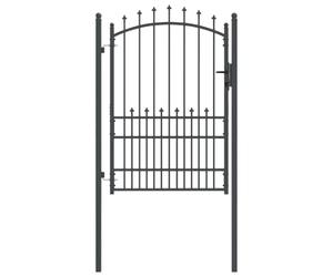 Solivagant Cancello della Recinzione con Punte Grigio 170 x 100 cm,Grigio,19.1kg