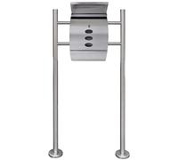Solivagant Casetta della Posta con Supporto in Acciaio Inox,Argento,4.38kg