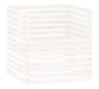 Solivagant Compostiera Bianca 100x100x102 cm in Legno Massello di Pino,Bianco,24.73kg