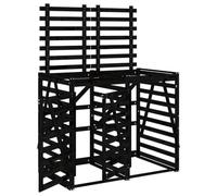 Solivagant Copribidone Doppio Nero in Legno Massello di Pino,Nero,38.86kg