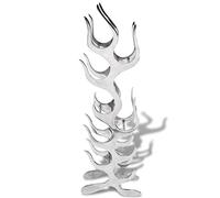 Solivagant Cremagliera a Forma di Fiamma 9 Bottiglie in Alluminio Argento,Argento,7.2kg