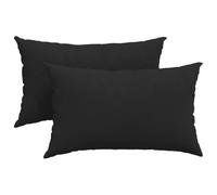 Solivagant Cuscini da Divano 2 PCS Nero 50 x 30 cm Tessuto,Nero,1.56kg-42013642