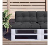 Solivagant Cuscino per Pallet Nero 70x40x12 cm in Tessuto,Nero,1.15,kg