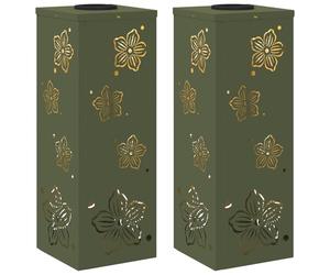 Solivagant Faro LED Solare per sentieri 2 PCS Verde Oliva,Verde,5.9kg