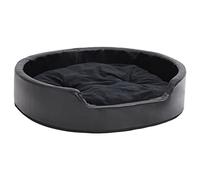 Solivagant Lettino per Cani Nero 79x70x19 cm in Peluche e Similpelle,Nero,1.8kg